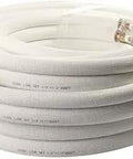 Coiled 50 Ft Mini Split Line Set With 1 Quarter Inch And 1 Half Inch Copper Tubes, PE Insulated Coil, For Air Conditioners and HVAC Systems