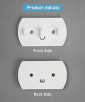 Front and back of Motor Mount Adapter Plate For Electric Blinds 1 Pack Easy Install Snug Fit For Rollease Skyline And R Series Brackets White