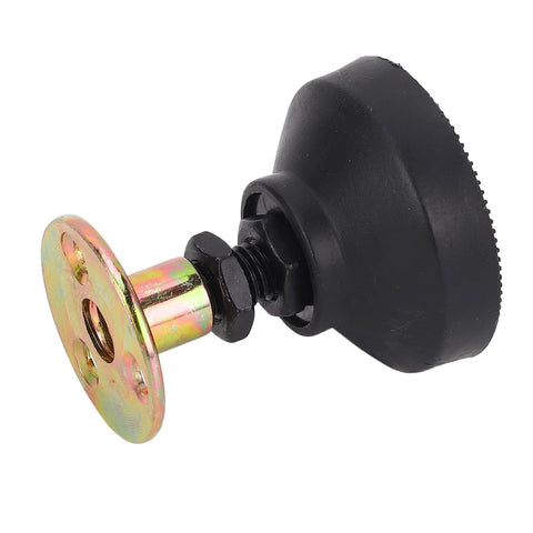 Adjustable Furniture Risers Set Of 4, Heavy Duty 400kg Load Bearing Nonslip Leveling Feet For Sofas Tables Chairs And Shelves, Easy Height Adjustment, Reduces Wobble Noise And Vibration On Uneven Floors. Black adjustable furniture riser with metal base and screw