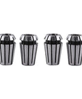 Four collets from 15 Piece ER11 Spring Collet Set Pro Grade High Precision 65Mn Spring Steel For CNC Milling And Engraving Tools