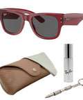 RB0840S Square Non Polarized Sunnies For Men And Women With Dark Grey Lenses Includes Official Eyewear Kit Modern Edge Frame