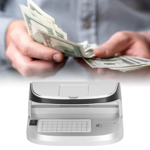 High Speed Money Counter With UV MG WM MGF Detection and Built In Magnifier Scale Banknote Verifier for currencies in use.