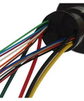 Kick The Cord Clutter With This Slick Multi Channel Rotary Slip Ring Packing Four Ten Amp And Twelve Two Amp Circuits showing multicolored wires.