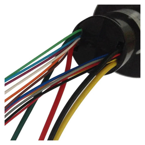 Badass 16 Channel Electrical Slip Ring With No Sweat Power Transfer For RC Cars Tanks And Smoke Alarms Featuring Four Ten Amp And Twelve Two Amp Lines Reaching Two Hundred Fifty Rpm At Five Hundred Volts With Totally Reliable Signal Delivery