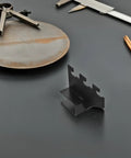 Heavy Duty Stainless Steel Shelf Brackets Black Square Tube Supports 2 Pack Built Tough Deformation Resistant Easy Install No Fuss