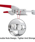 Beefy Self Lock Large Toggle Latch With 2000 Lbs Holding Capacity, focus on double nuts design, red metallic handle