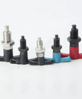 Heavy Duty Stainless Steel T Handle Indexing Plunger Precision Self Locking Locating Pin With Return Spring Rock Solid Grip For Woodworking Jigs And Fixtures M20, various colors and sizes.