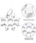 Compact Snowflake Shaped Multi Tool Wrench For Eyewear, Bike And Camping Repairs, Metal EDC Hex Key Set, close-up view