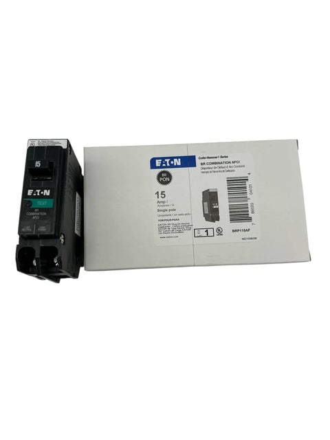 15 Amp Combination AFCI Single Pole Circuit Breaker For Home Wiring Black with packaging, Easy Install Arc Fault Protection