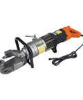 Get This Heavy Duty Portable Electric Rebar Cutter For Swift, Precise Steel Bar Bending showing ZW-25 tool with steel cutting head.