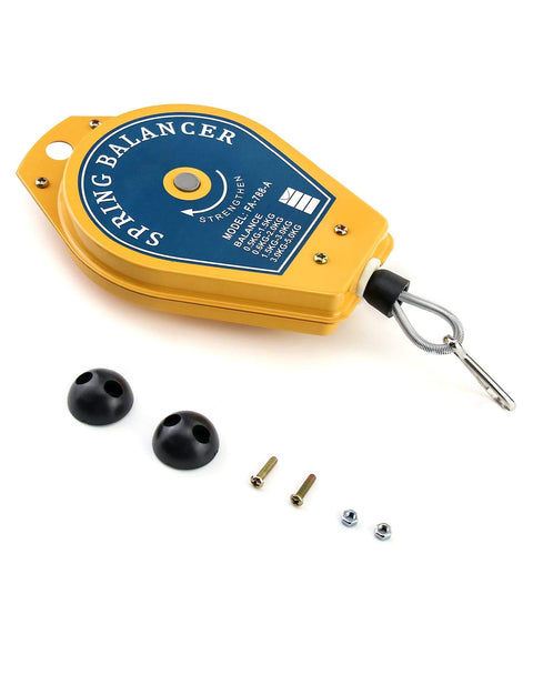 Heavy Duty Spring Balancer For Assembly Lines, Retractable Tool Fixture Holder With 1.1 Lb To 3.3 Lb Load, Solid Iron Case