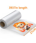 DTF Transfer Film Roll 8.27 Inch X 328 Feet Pre Treat Sheet PET Heat Transfer Paper for DIY T-Shirts A4 printing 100m pack