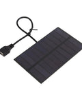 1.5W 5V Flexible Mini Solar Panel with USB Interface for Portable Charging and DIY Projects, featuring monocrystalline design.