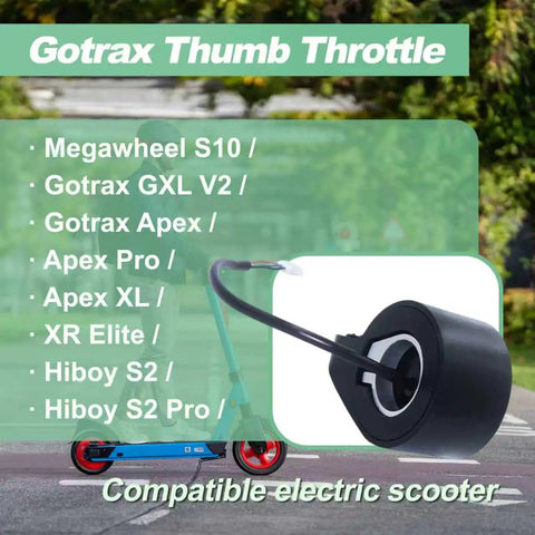 Electric Scooter Thumb Throttle Replacement With Female Plug For Gotrax GXL V2 And Apex Series Plus Hibo S2 S2 Pro Megawheel