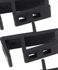 Pro Grade Abs Woodworking Jig Set With Ten Scribing Templates For Cabinet Installations showing black ABS jigs for precise alignment.