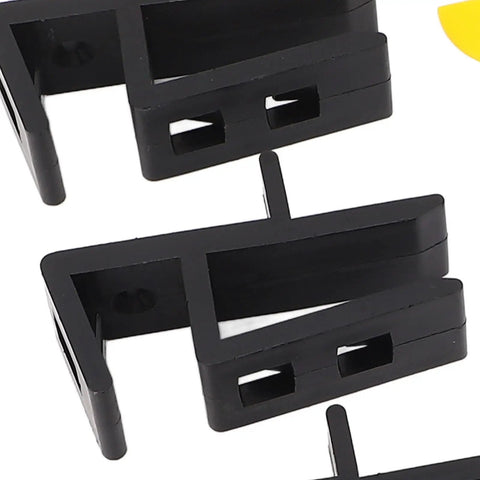 Professional Cabinet Scribing Jig Set With Tough Abs Construction For Seamless Toe Kick And Ceiling Filler Installation, black ABS clamps.