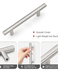 30 Pack Hole Center 96 Millimeter Brushed Nickel Cabinet Pulls Stainless Steel Kitchen Drawer Handles Euro Style