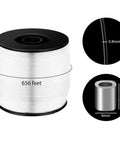 Clear Picture Hanging Wire Up To 100 Lbs 656 Feet Monofilament Fishing Line With Aluminum Crimping Loop Sleeves