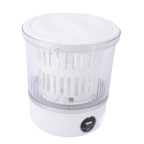 Cordless Portable Washing Machine With 3L Tank Led Touch Screen Plus 6000Mah Battery For Travel Camping And Road Trips showing a clear design for easy laundry.