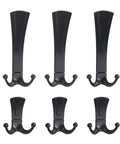 Matte Black Stainless Steel Wall Mounted Coat Hooks Set Offers Top Shelf Durability Featuring Three Large Rugged Picks And Three Small Sleek Options.