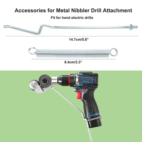 Heavy Duty Metal Nibbler Drill Attachment For Fast Burr Free Sheet Metal Cutting Turn Your Drill Into A Kickass High Speed Cutter For Iron Stainless Steel Aluminum Copper And Plastic With Clean Straight Lines And Curves, 14.7cm tool