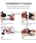 Installation steps for 2 Inch Quick Change Sanding Discs Set For Die Grinder With 1/4 Inch Holder Aluminum Oxide A/O Abrasives P60 Grit 50 Pcs Safe Torque Screw Pro Grade Boss Level Heavy Duty Surface Prep Strip Grind Polish Finish Rust And Paint Removal.