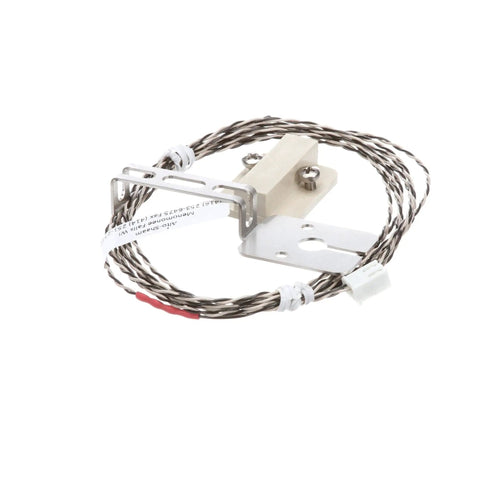 Sensor Kit 1000 Ohm With 110 Inch Wire Lead OEM Replacement Part for Commercial Ovens shown with mounting hardware