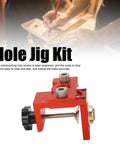 Compact Aluminum Pocket Hole Jig Kit For Woodworking With Accurate Dowel Locator And Furniture Assembly Tool visible