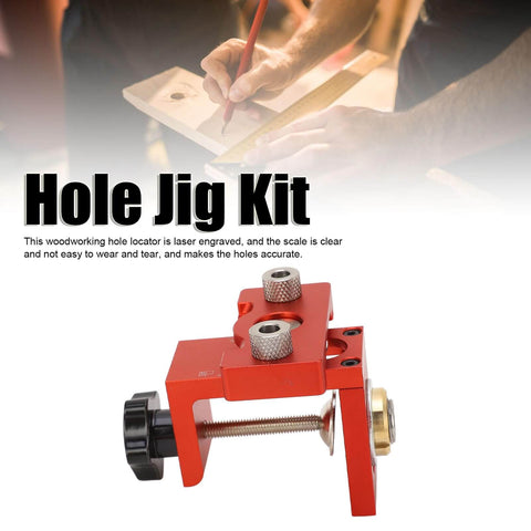 Compact Aluminum Pocket Hole Jig Kit For Woodworking With Accurate Dowel Locator And Furniture Assembly Tool visible