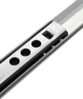 Close-up of Two Section Full Extension Drawer Slides Set 342mm Long And 17mm Wide Pair showing quick release detachable latch design.