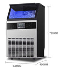Top Shelf Countertop Nugget Ice Maker Machine With No Sweat Self Cleaning Feature And Whisper Quiet Low Noise Operation Featuring Bright Led Display For Fresh Crisp Drinks Daily, sleek stainless steel design.