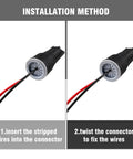 Installation method for 50 Pack Waterproof Wire Nuts Black Medium Tough As Nails Direct Burial For Outdoor Landscape Lighting