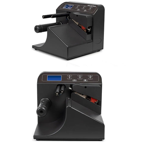 Automatic Wrap Machine 180W For Inflatable Packaging with control panel for speed and temperature, shown from front and side angles.