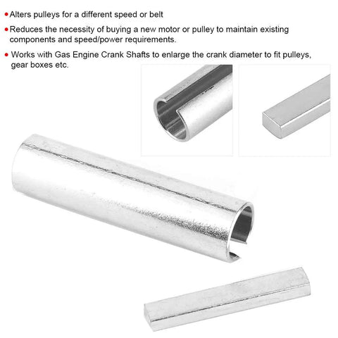 Five Eighth To Three Quarter Inch Engine Shaft Adapter Pulley Bore Reducer Sleeve With Key Heavy Duty Metal Bore Adapter