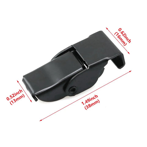 Black Stainless Steel Draw Toggle Buckle 2 Pack 40x16mm Beefy Heavy Duty Spring Loaded Hook Type Box Latch