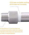 Heavy Duty Beefy Forged Reducer Adapter Fitting 304 Stainless Steel NPT 3/8 Female To 3/8 Male Pipe Connector High Pressure Rated Up To 2320 Psi Corrosion Resistant And Heat Tolerant From -50 C To 200 C Pack Of 2, threaded stainless steel reducer fitting