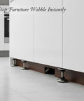 Adjustable Furniture Leveling Feet With Mounting Nuts For Sofas And Cabinets On Uneven Floors 0.4 To 1.2 Inch Range Durable PP
