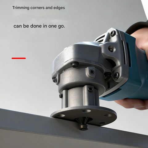 Heavy Lift Aluminum Alloy Grinder Chamfer Tool With Ergonomic Grip For Crisp Precision Tapering and Rock Solid Construction to Cut Through Metal Like Butter For Slick Finish in use, trimming edges.