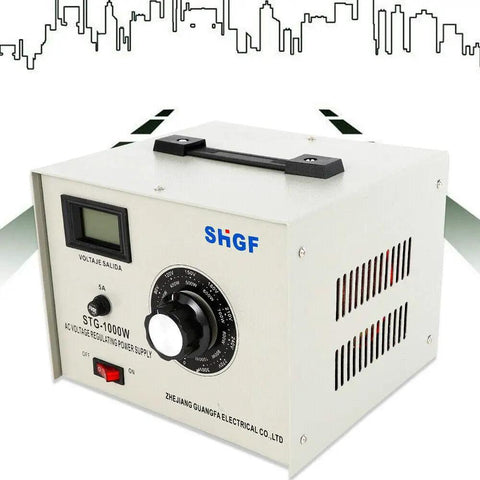 1000W Variac Variable Transformer 0-300V Single Phase Autotransformer For Electronic Manufacturing And Motor Speed Control Durable Iron Case Adjustable Voltage Regulator For Lab Workshop And Pro Projects.
