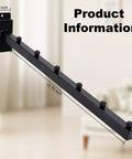 Slatwall Waterfall Hooks Set Of 6, 15.75 Inch Ball Hangers for easy wall organization, front view with dimensions
