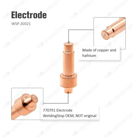 Electrode And Tip Nozzle Replacement Kit For Airforce 27i 40i Plasma Cutter XT30R XT40R Torch Includes 5 Electrodes 5 Tips 30A