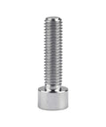 Front view of titanium M8 x 30mm hex socket head bolt.