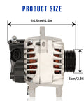 Beefy 90 Amp High Output Alternator Replacement For Hyundai Elantra Elantra Coupe GT Forte Koup Forte5 Soul 2011 To 2017 1.8L And 2.0L L4 Engines Compatible With 37300 2E200 11610N 2610428, side view with size dimensions