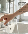Hand turning Clear Acrylic Faucet Handles Replacement Kit Two Pack With Screwdriver For D Shaped Stems Universal Fit