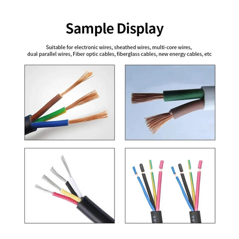 Sample display of various sheathed wire types for AOXHUGB Automatic Computer Cable Cutting And Stripping Machine.