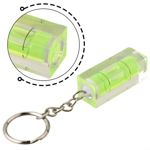 Green for bullseye Square for spirit Level Bubble Inclinometer for PTZ with keychain, useful for precise measurements.