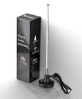 Strong Magnetic Base FM Radio Antenna Telescopic For Indoor Home Theater Receivers with Bluetooth HD FM and Universal Compatibility