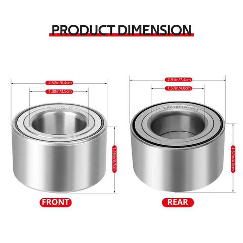 Product dimensions of Heavy Duty Front And Rear Wheel Bearings For Polaris Sportsman Ranger Ace 400 500 570 600 700 800 40X74X40Mm.