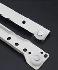 Under Mount Drawer Slides Set Quiet Glide Rails For Cabinets Desks And Tables, white close-up of metal runners, 12 inch