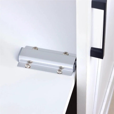 16 Piece Aluminum Alloy And Plastic Cabinet Door Catch Set Magnetic Closer For Wardrobe And Furniture Push To Open Latch Hardware